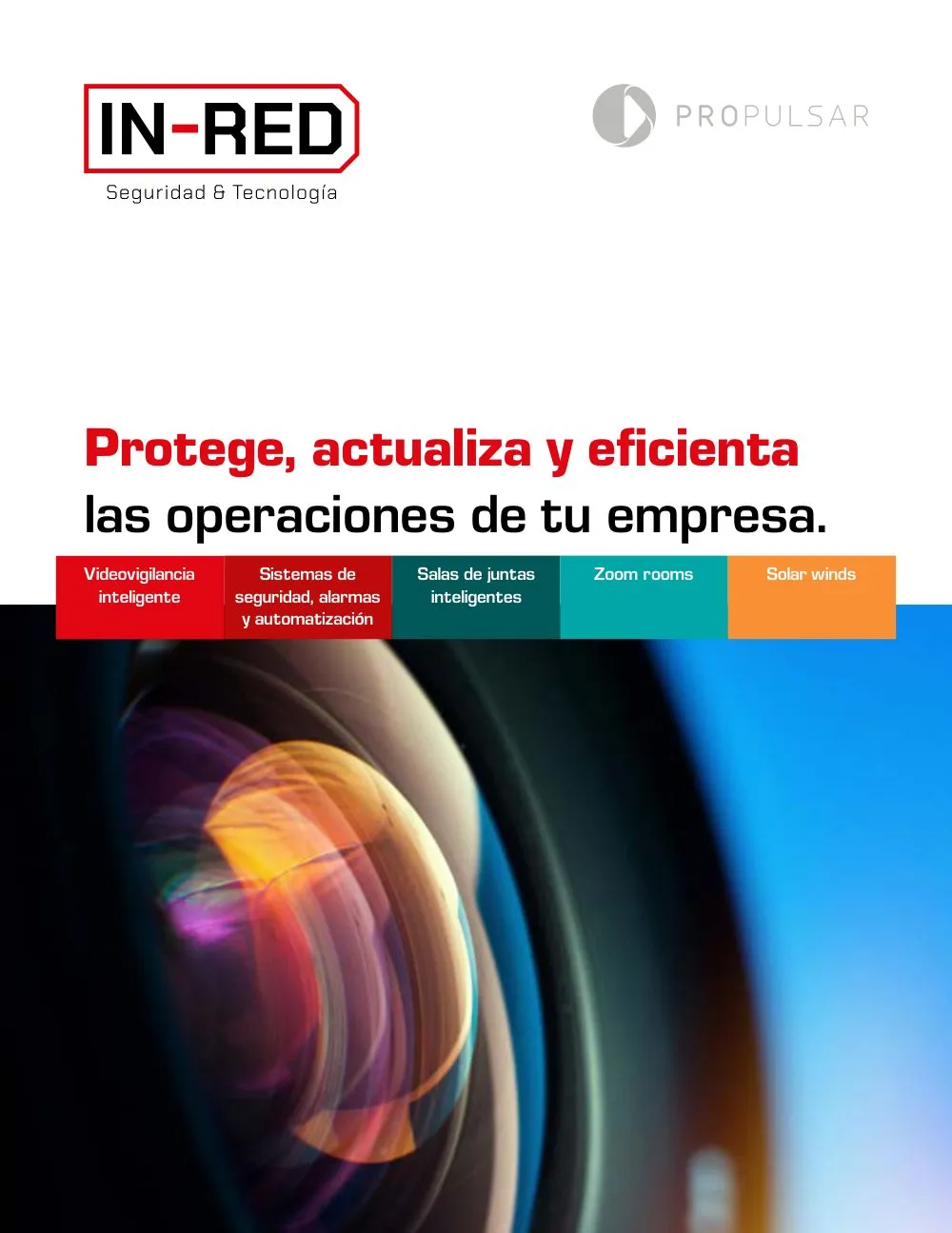 Portada del brochure de Integración Tecnológica · IN-RED